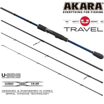 Спиннинг штекерный 4 колена Akara Teuri Travel M (7-21 г) 2,28 м