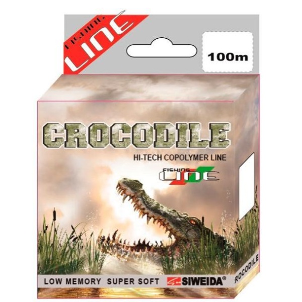 Картинка Леска Siweida Crocodile 100 м, 0,45 мм, 16,20 кг, прозрачная от магазина Главный Рыболовный