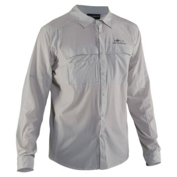 Картинка Рубашка Grundens Hooksetter LS Shirt, Glacier Grey (M)          от магазина Главный Рыболовный