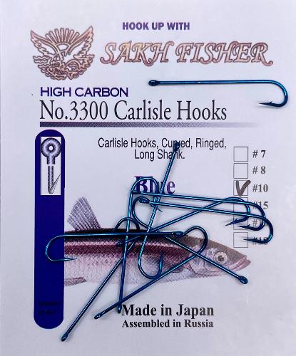 Картинка Крючки SakhFisher 3300 light blue №10 (5 мм) 10 шт. Япония от магазина Главный Рыболовный