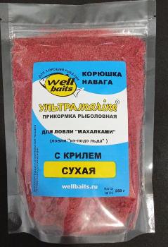 Картинка Прикормка Well Baits Ультрамарин Корюшка 250 г (сухая, красная с мерной ложкой, креветка) от магазина Главный Рыболовный