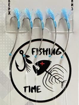Картинка Оснастка Fishing Time из игл с мухой, лагартюн синий от магазина Главный Рыболовный