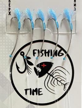 Оснастка Fishing Time из игл с мухой, лагартюн синий