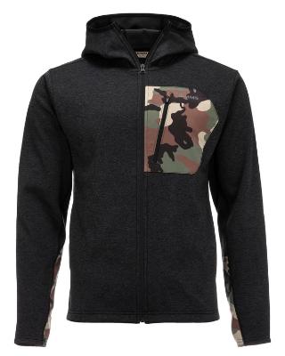 Картинка Толстовка Simms CX Hoody, Black Heather (S) от магазина Главный Рыболовный
