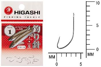Крючок Higashi Akitakitsune ringed №1 White UV