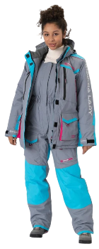 Костюм зимний женский Huntsman "Siberia Lady", Breathable, серый/голубой (48-50/170-176)