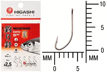 Крючок Higashi Akitakitsune ringed №2,5 White UV