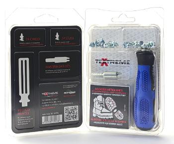 Картинка Набор для шипования ботинок Textreme Kit Tungsten Stud Aggressive for rubber sole Kit (24 шт.) от магазина Главный Рыболовный