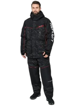 Костюм зимний Huntsman "Siberia Reflect", Reflex Membrane, чёрный (44-46/170-176)