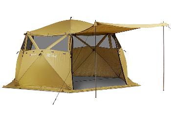 Картинка Кухня-шатер Higashi Yurta Сamp Olive II 420х420х210 см, 4 кармана, 18 кг от магазина Главный Рыболовный