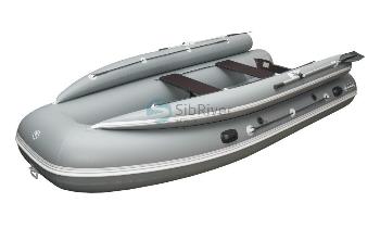 Лодка надувная SibRiver Абакан 380 Jet, серая