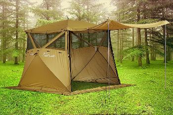 Кухня-шатер Higashi Pyramid Camp Olive 230х230х200 см, 4 кармана, 12 кг