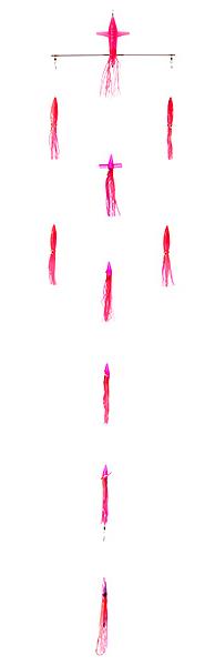 Оснастка для ловли тунца, лакедры Higashi 18 Flock fish 9 Squid, pink tiger