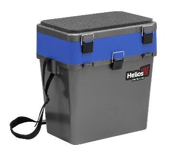 Картинка Ящик рыболовный зимний Helios (HS-IB-19-GB) серый/синий от магазина Главный Рыболовный