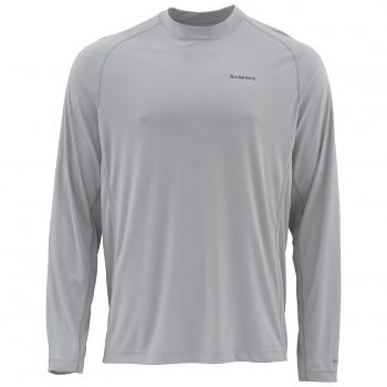 Картинка Термофутболка Simms Solarflex LS Crewneck Solid, Sterling, (L) от магазина Главный Рыболовный