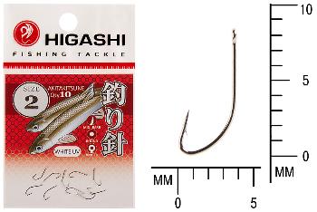 Крючок Higashi Akitakitsune ringed №2 White UV