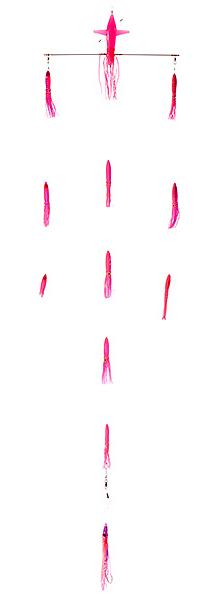Оснастка для тунца, лакедры Higashi 18 Left Direction Flock fish 9 Squid, pink tiger