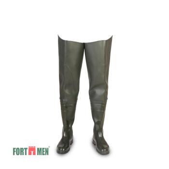 Сапоги мужские болотные FortMen Волот ПВХ, цельнолитые, оливковый, р.47