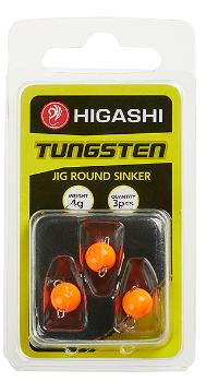 Картинка Грузила Higashi Jig Tungsten Sinker R Fluo orange (1гр (set-4pcs)) от магазина Главный Рыболовный