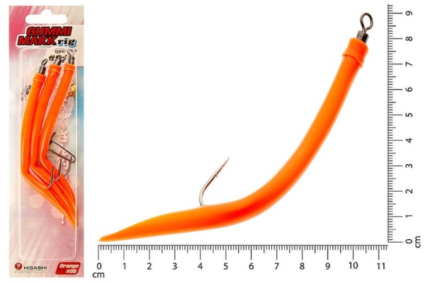 Картинка Оснастка Higashi Gummi Makk rig SB3 №05 Orange (№8-0) от магазина Главный Рыболовный