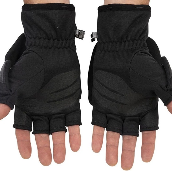 Картинка Рукавицы Simms Freestone Foldover Mitt, Black, (M)                    от магазина Главный Рыболовный