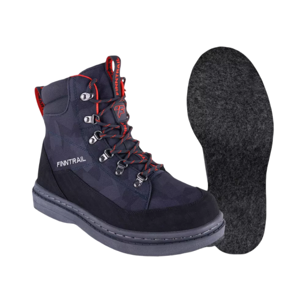 Картинка Ботинки забродные Finntrail Greenwood CamoShadowBlack, войлок, р.41 (08) от магазина Главный Рыболовный