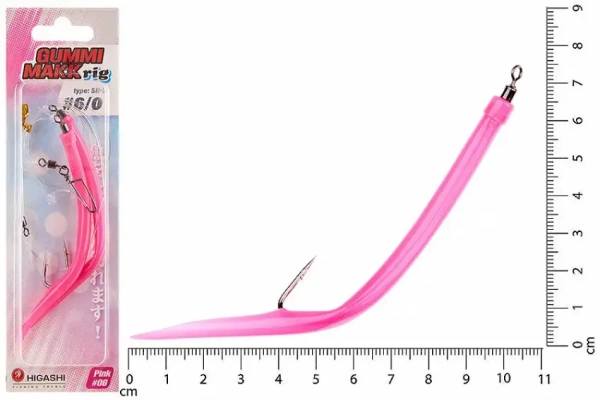 Картинка Оснастка Higashi Gummi Makk rig SB2 №06 Pink (№6-0) от магазина Главный Рыболовный