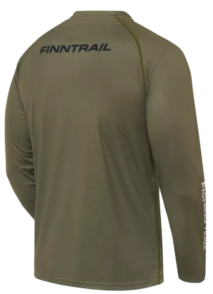 Картинка Лонгслив Finntrail Wave Fish Khaki (M) от магазина Главный Рыболовный