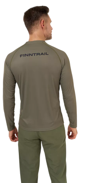 Картинка Лонгслив Finntrail Wave Fish Khaki (S) от магазина Главный Рыболовный