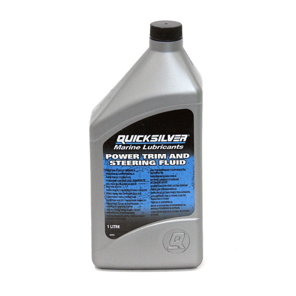 Картинка Жидкость для гидроподъемника/гидроусилителя руля 1 л, Quicksilver Power trim steering fluid от магазина Адмирал моторс