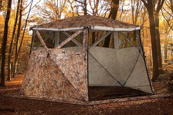 Картинка Кухня-шатер Higashi Chum Camp Camo 330x330x210 см, 4 кармана, 15 кг от магазина Главный Рыболовный