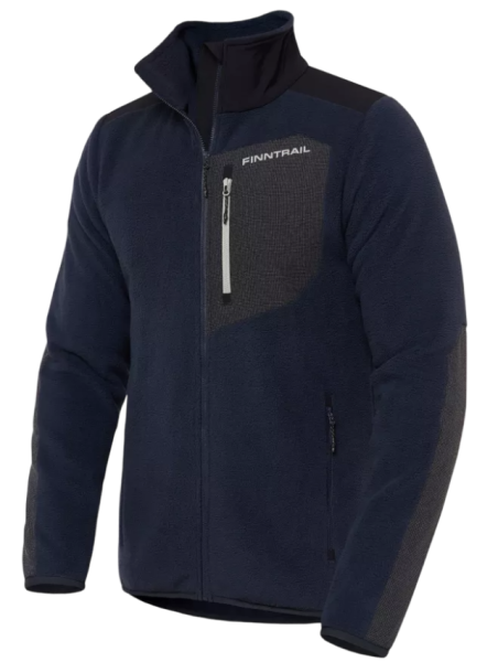 Картинка Термокуртка мужская Finntrail Sherpa DarkGrey (S) от магазина Главный Рыболовный