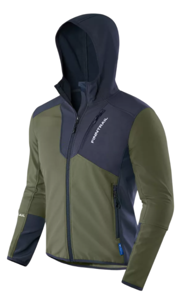 Картинка Термокуртка Finntrail Softshell Nitro Khaki (XL) от магазина Главный Рыболовный